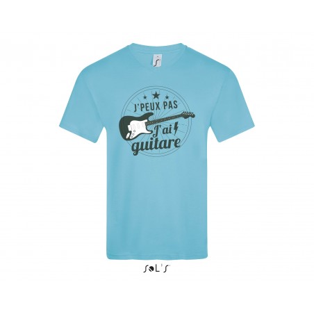 Tee-Shirt Col V Homme J'ai Guitare