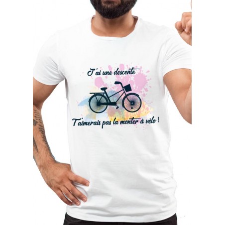 Tee-Shirt Homme Descente à Vélo