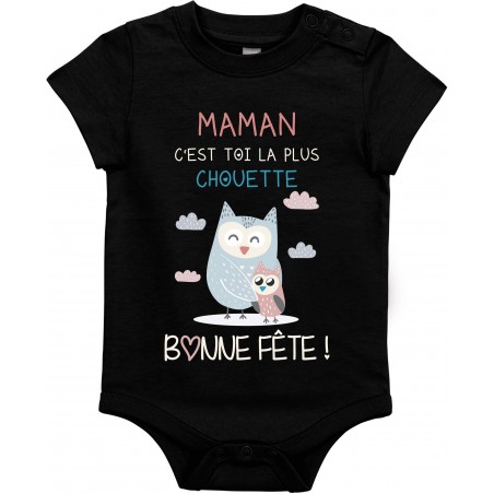 Body Bébé Bonne Fête Maman Chouette