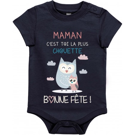 Body Bébé Bonne Fête Maman Chouette