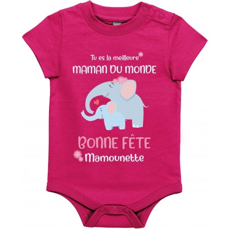 Body Bébé Bonne Fête Maman Elephant