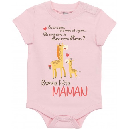 Body Bébé Bonne Fête Maman Girafe