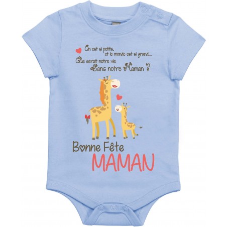 Body Bébé Bonne Fête Maman Girafe