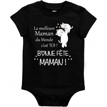 Body Bébé Bonne Fête Maman Chat