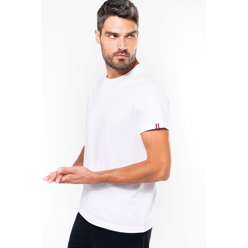 T-shirt Homme coton bio blanc personnalisé