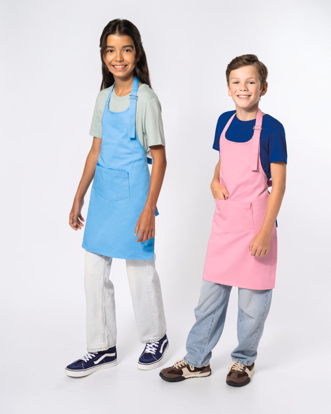 Tablier enfant personnalisable 100% coton 280g avec poche – 7 coloris – DiyShirt