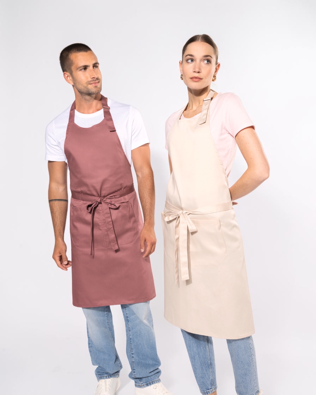 Tablier polycoton personnalisable 190g avec grande poche – 31 coloris – DiyShirt