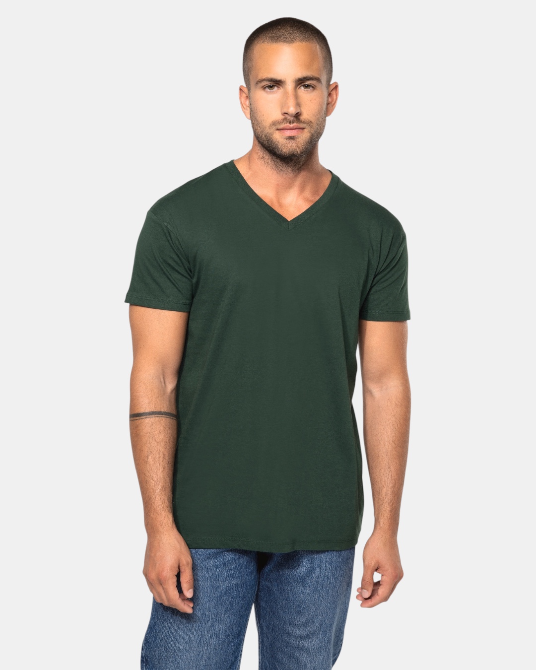 T-shirt col V personnalisable homme coton bio 145g – 13 coloris – DiyShirt