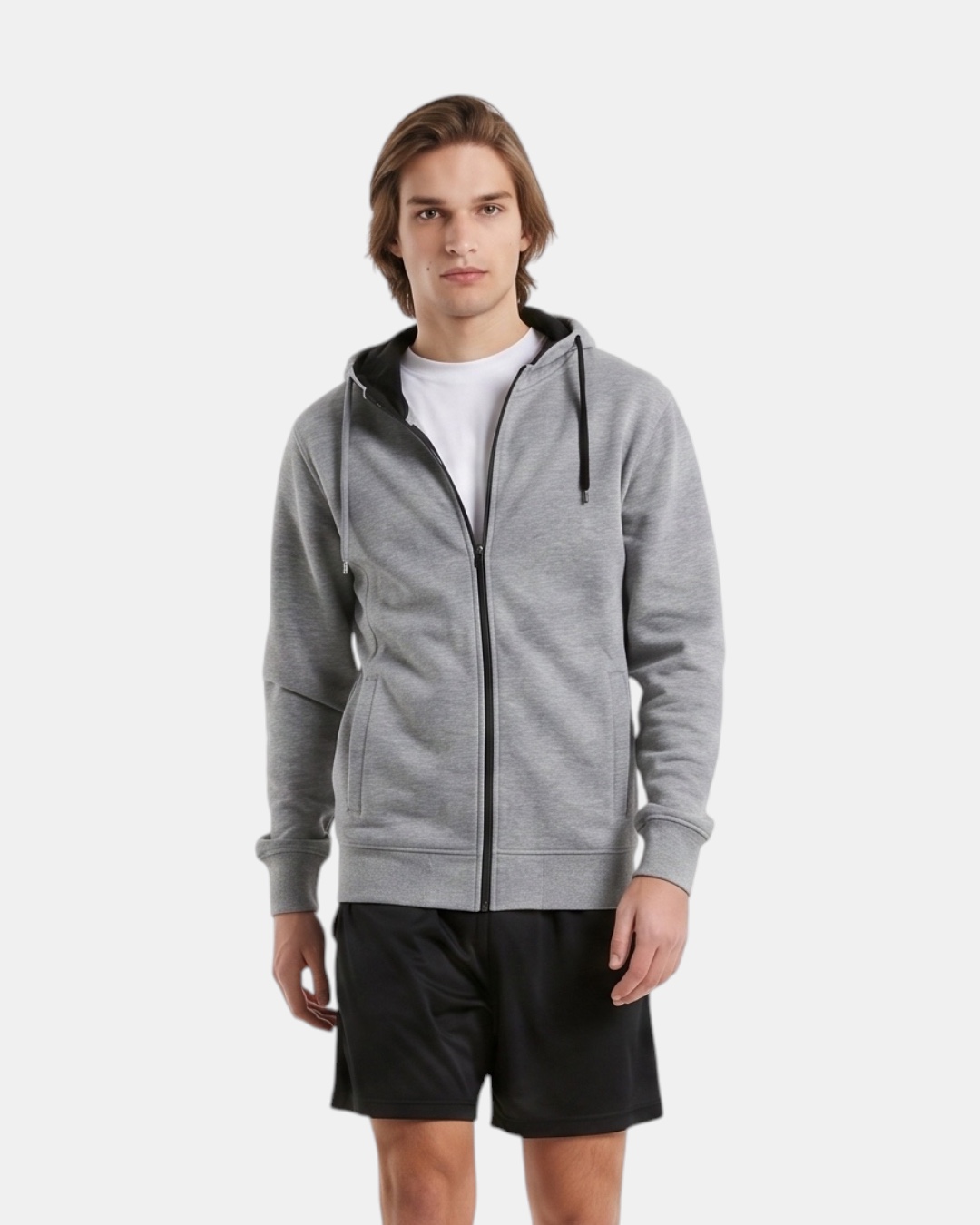 Sweat capuche zippé homme personnalisable flatlocks 300g – 6 coloris – DiyShirt