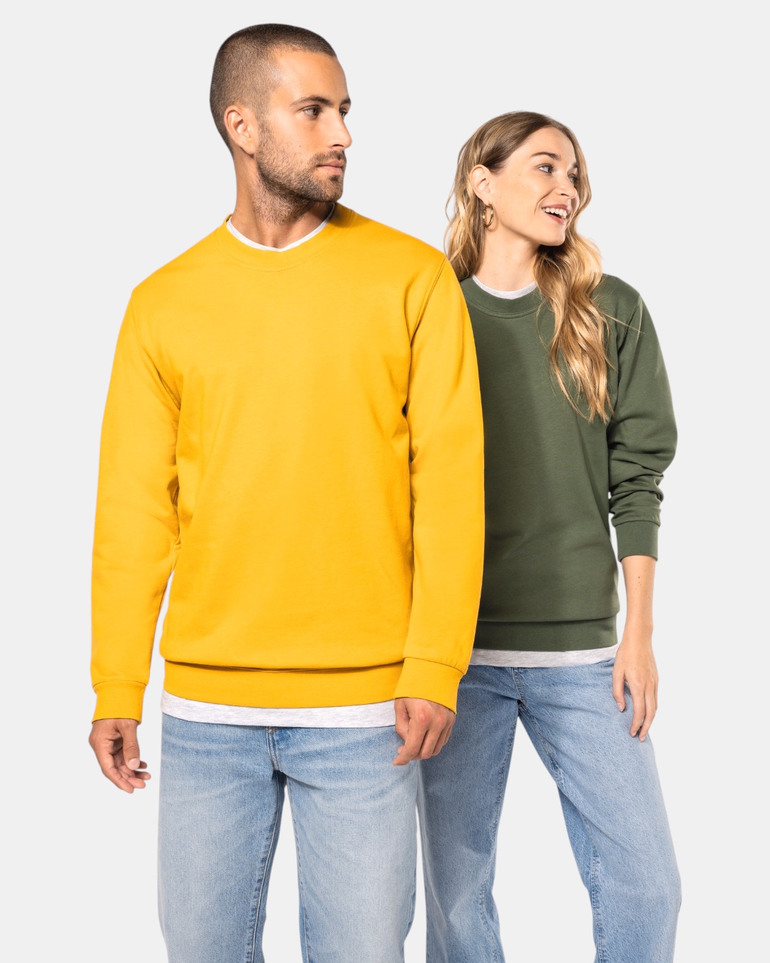 Sweat col rond unisexe personnalisable coton molleton 280g – 44 coloris – DiyShirt