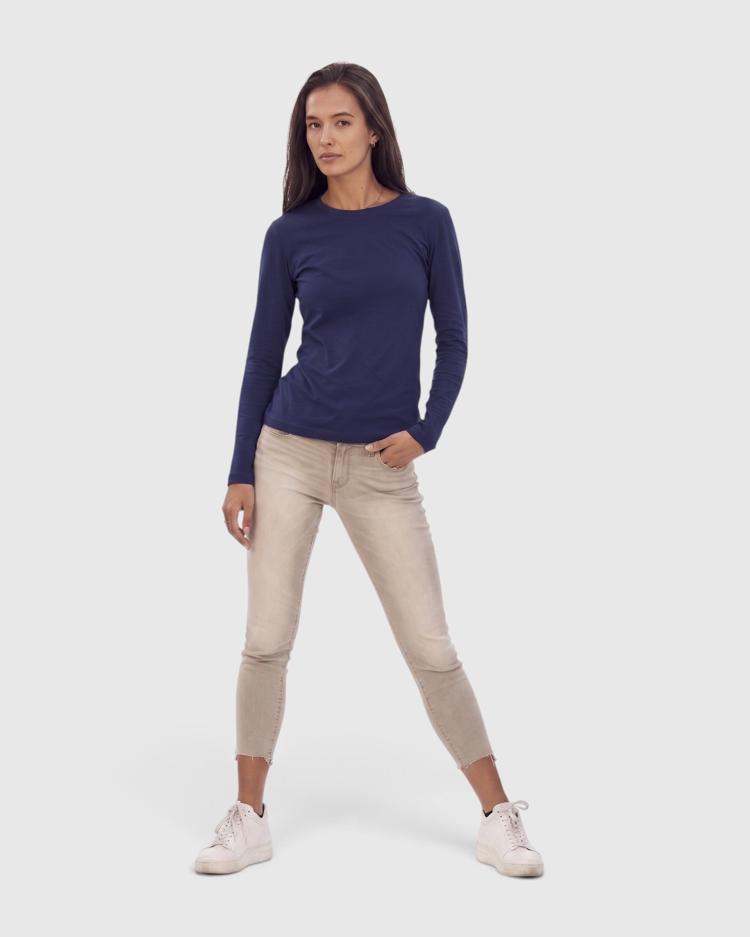T-shirt femme manches longues personnalisable coton basic – 9 coloris – DiyShirt