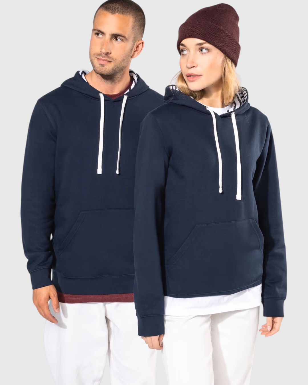 Sweat capuche unisexe personnalisable capuche contrastée motifs – DiyShirt