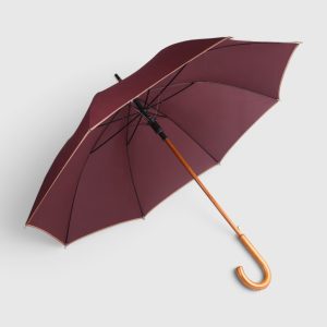 Parapluie mât bois personnalisable style classique poignée bois – DiyShirt