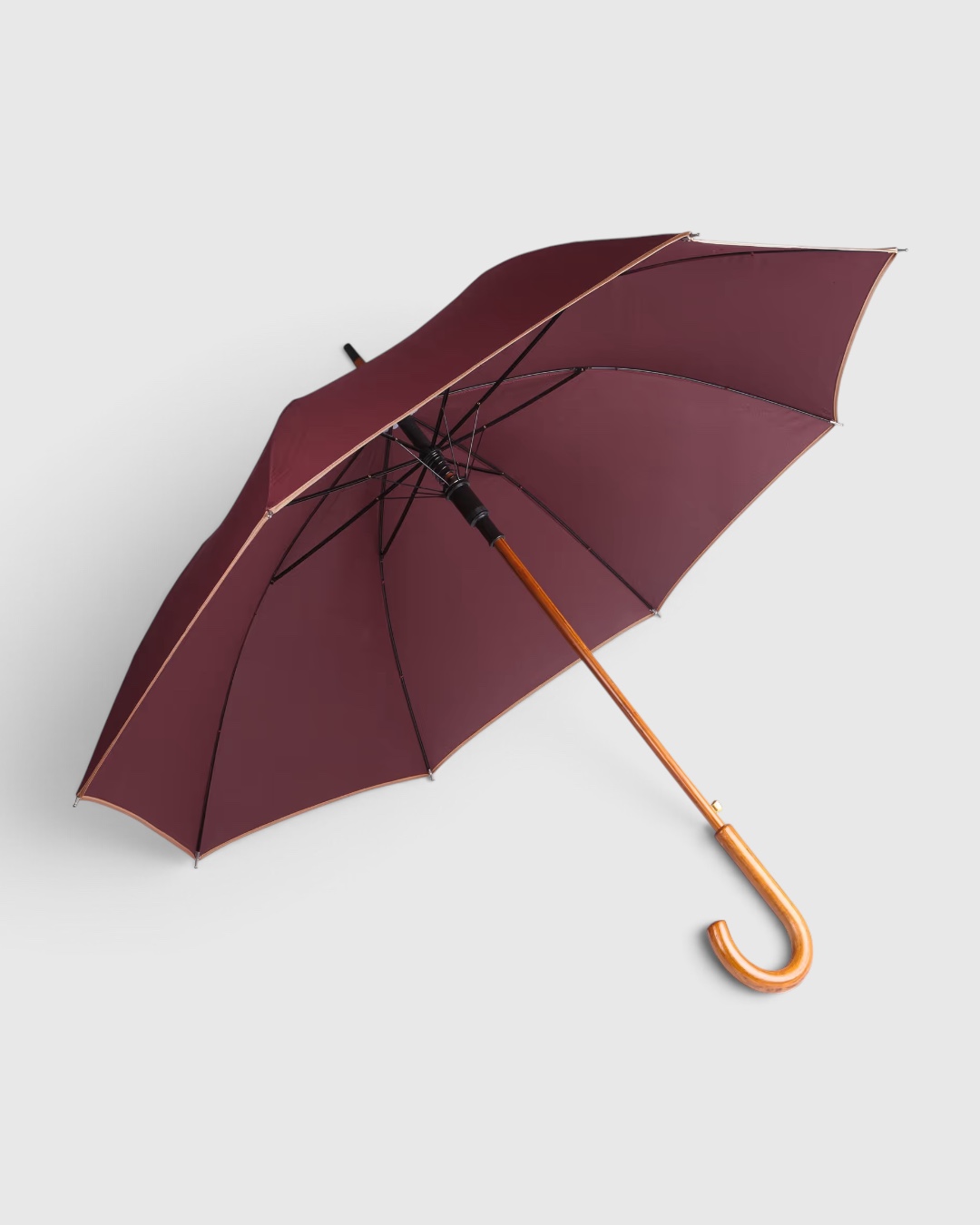 Parapluie mât bois personnalisable style classique poignée bois – DiyShirt